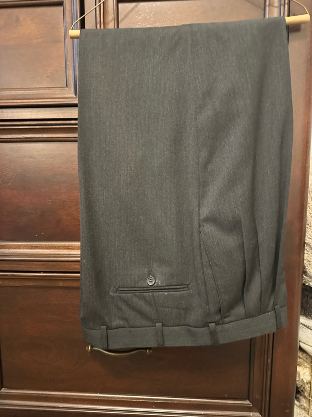 Pronto Uomo Men's Charcoal Gray Dress Pants